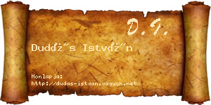 Dudás István névjegykártya